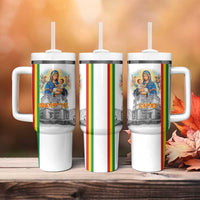 Ethiopian Christmas Tumbler With Handle Saint Mary Lalibela Churches - Wonder Print Shop