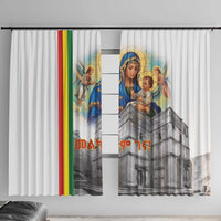 Ethiopian Christmas Window Curtain Saint Mary Lalibela Churches - Wonder Print Shop