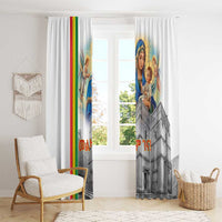 Ethiopian Christmas Window Curtain Saint Mary Lalibela Churches - Wonder Print Shop