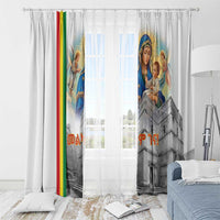 Ethiopian Christmas Window Curtain Saint Mary Lalibela Churches - Wonder Print Shop