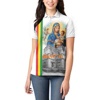 Ethiopian Christmas Women Polo Shirt Saint Mary Lalibela Churches - Wonder Print Shop