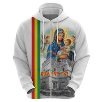 Ethiopian Christmas Zip Hoodie Saint Mary Lalibela Churches - Wonder Print Shop