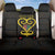 Personalised Happy Black Love Day Back Car Seat Cover Sankofa Heart With Adinkra Pattern