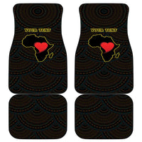 Personalised Happy Black Love Day Car Mats Sankofa Heart With Adinkra Pattern