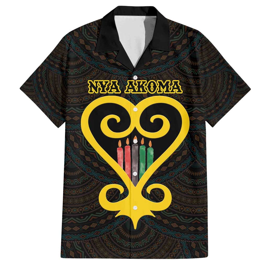 Personalised Happy Black Love Day Family Matching Long Sleeve Bodycon Dress and Hawaiian Shirt Sankofa Heart With Adinkra Pattern