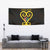 Personalised Happy Black Love Day Tapestry Sankofa Heart With Adinkra Pattern - Wonder Print Shop