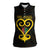 Personalised Happy Black Love Day Women Sleeveless Polo Shirt Sankofa Heart With Adinkra Pattern - Wonder Print Shop