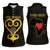 Personalised Happy Black Love Day Women Sleeveless Polo Shirt Sankofa Heart With Adinkra Pattern - Wonder Print Shop