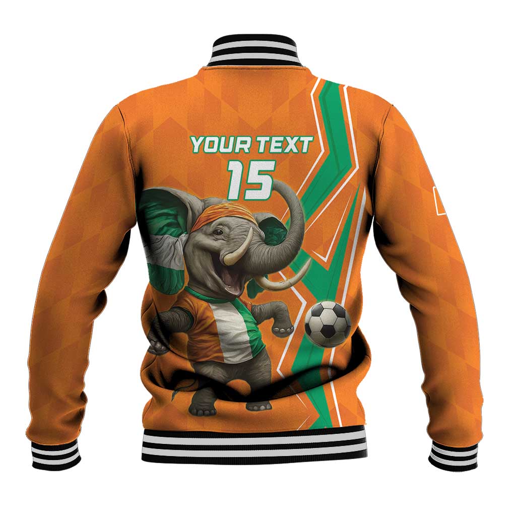 Custom Ivory Coast Football Baseball Jacket Go Les Elephants