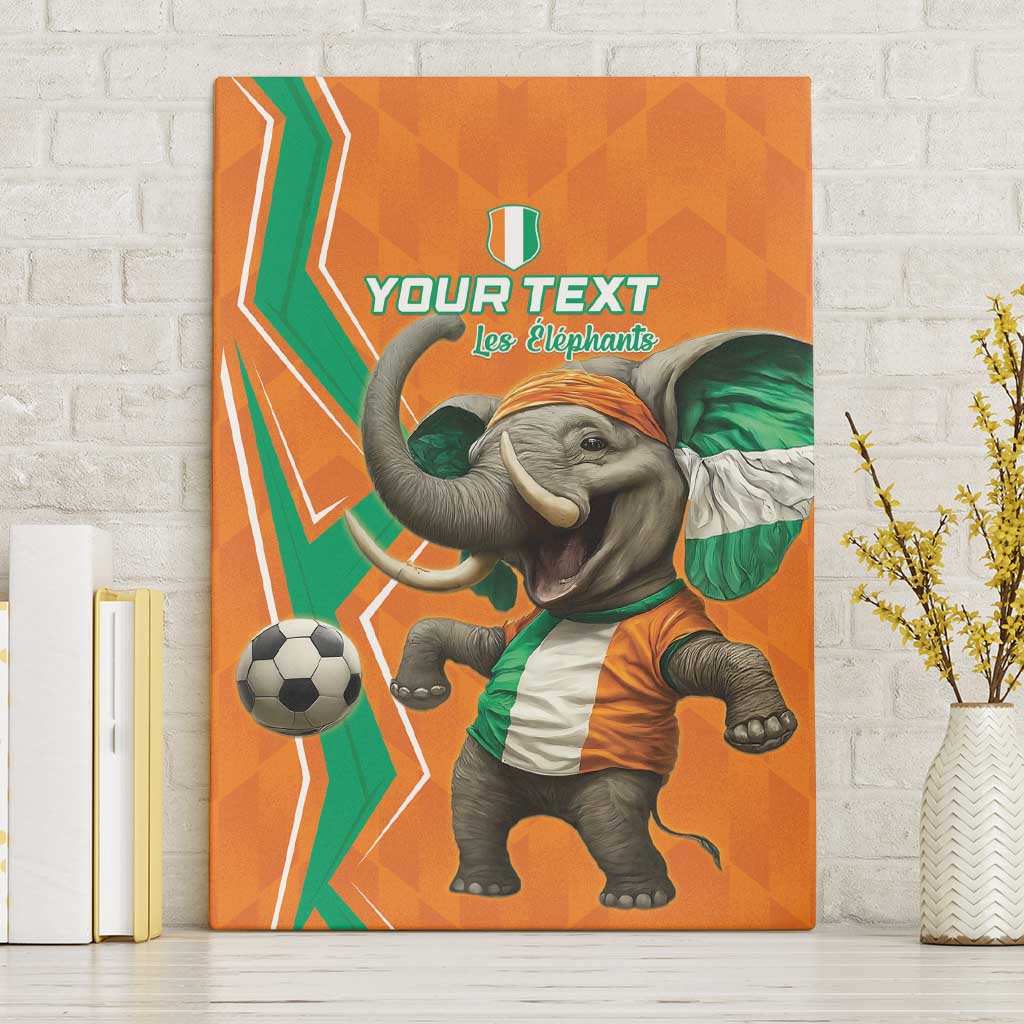 Custom Ivory Coast Football Canvas Wall Art Go Les Elephants