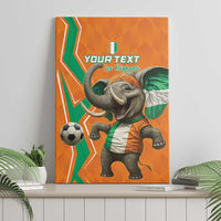 Custom Ivory Coast Football Canvas Wall Art Go Les Elephants