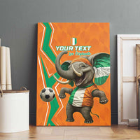 Custom Ivory Coast Football Canvas Wall Art Go Les Elephants