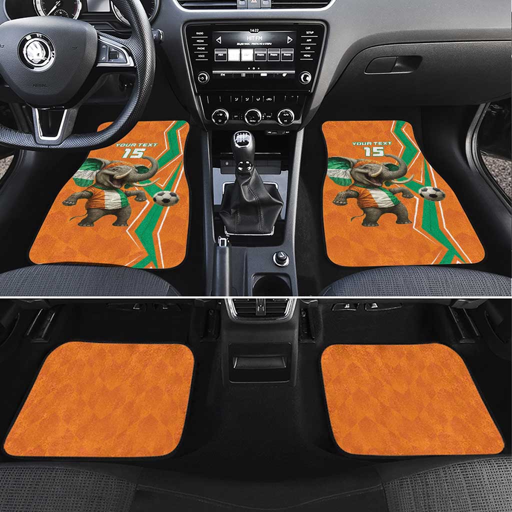 Custom Ivory Coast Football Car Mats Go Les Elephants