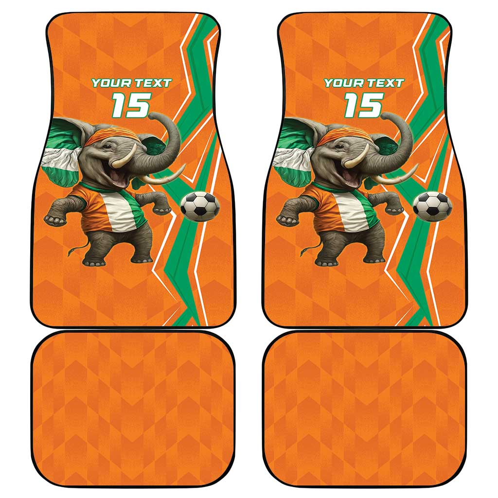 Custom Ivory Coast Football Car Mats Go Les Elephants