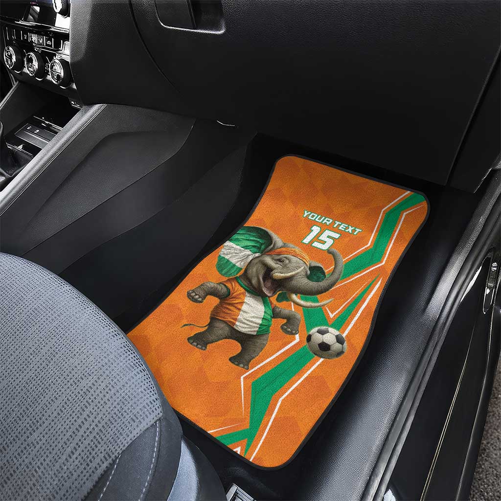 Custom Ivory Coast Football Car Mats Go Les Elephants