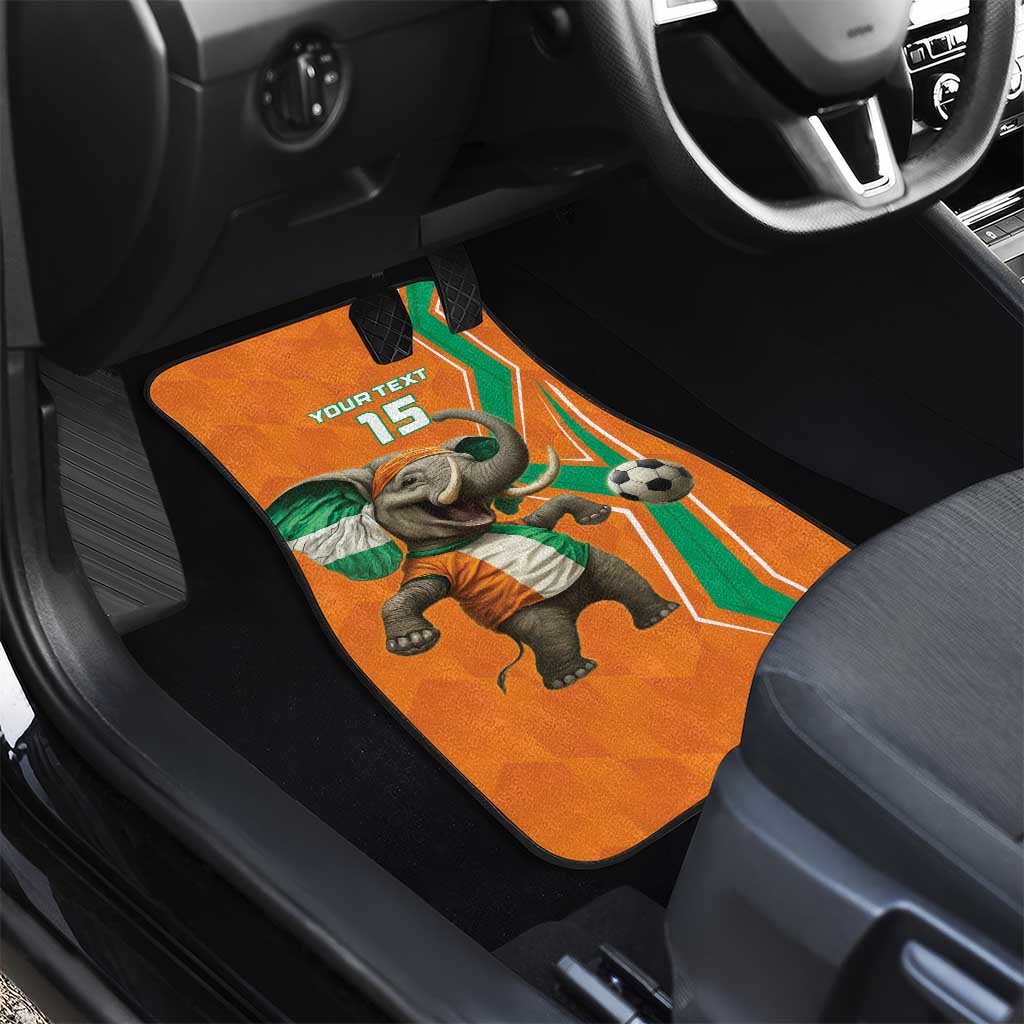 Custom Ivory Coast Football Car Mats Go Les Elephants
