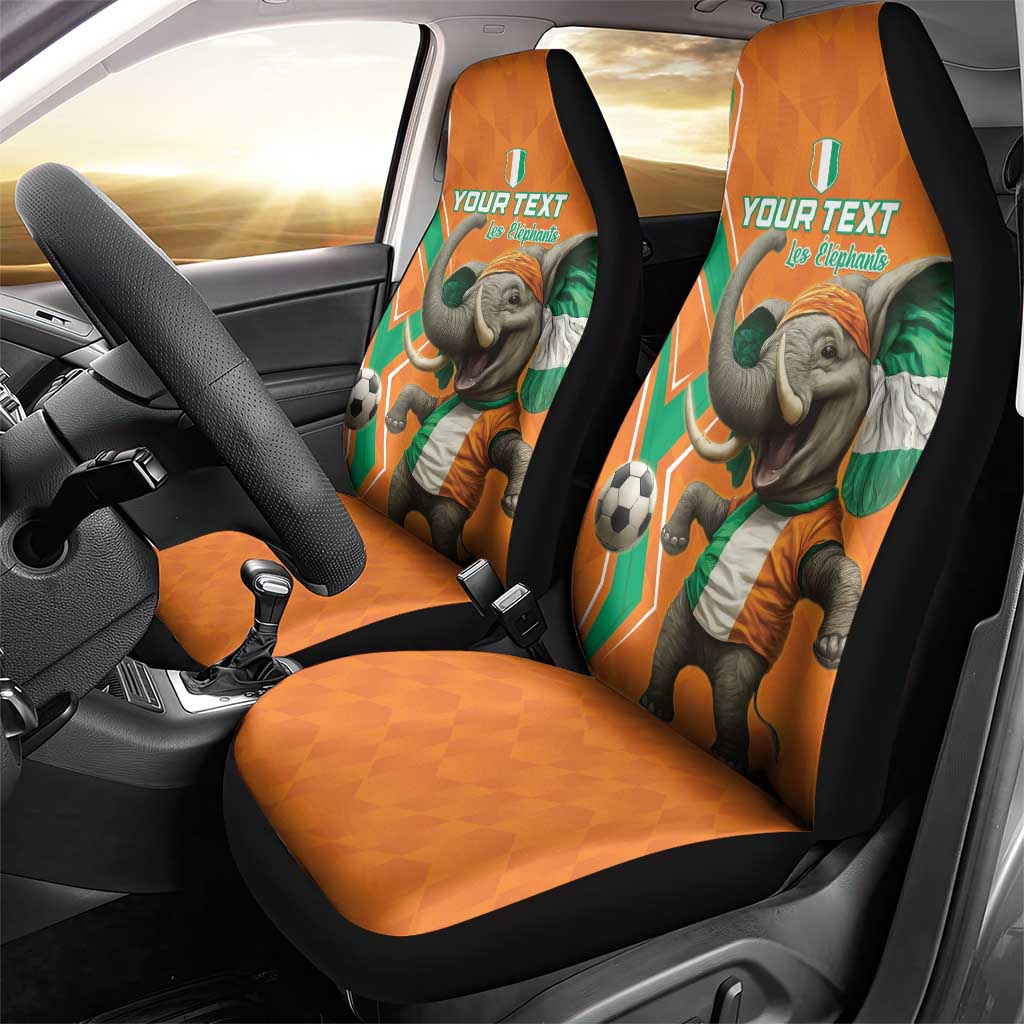 Custom Ivory Coast Football Car Seat Cover Go Les Elephants