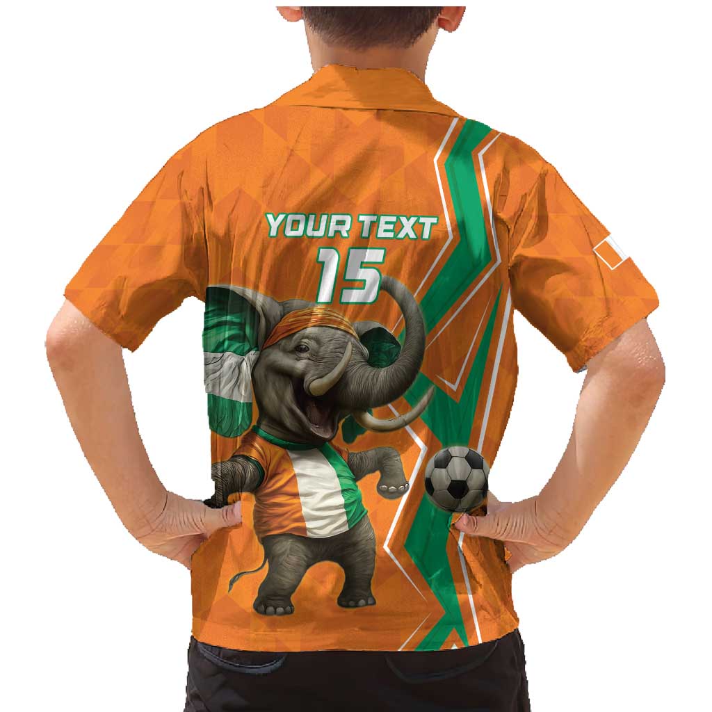 Custom Ivory Coast Football Family Matching Mermaid Dress and Hawaiian Shirt Go Les Elephants