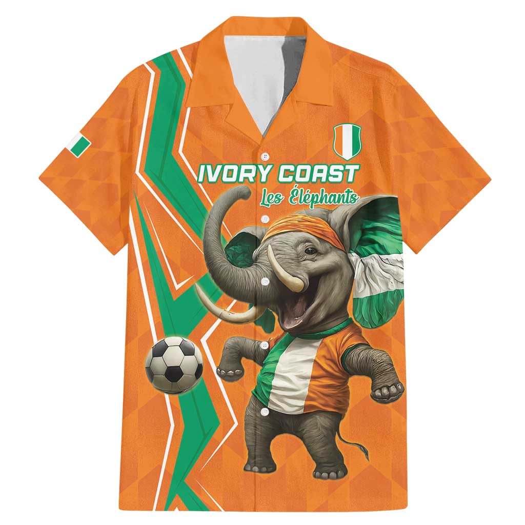 Custom Ivory Coast Football Family Matching Mermaid Dress and Hawaiian Shirt Go Les Elephants