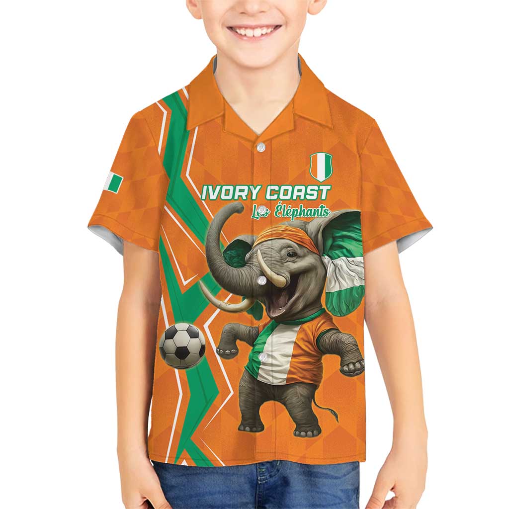 Custom Ivory Coast Football Family Matching Puletasi and Hawaiian Shirt Go Les Elephants