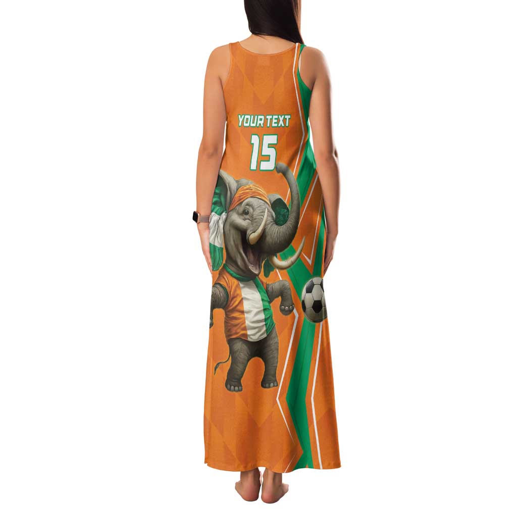 Custom Ivory Coast Football Family Matching Tank Maxi Dress and Hawaiian Shirt Go Les Elephants