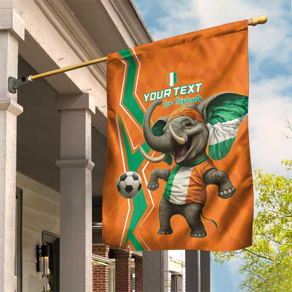 Custom Ivory Coast Football Garden Flag Go Les Elephants