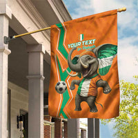 Custom Ivory Coast Football Garden Flag Go Les Elephants