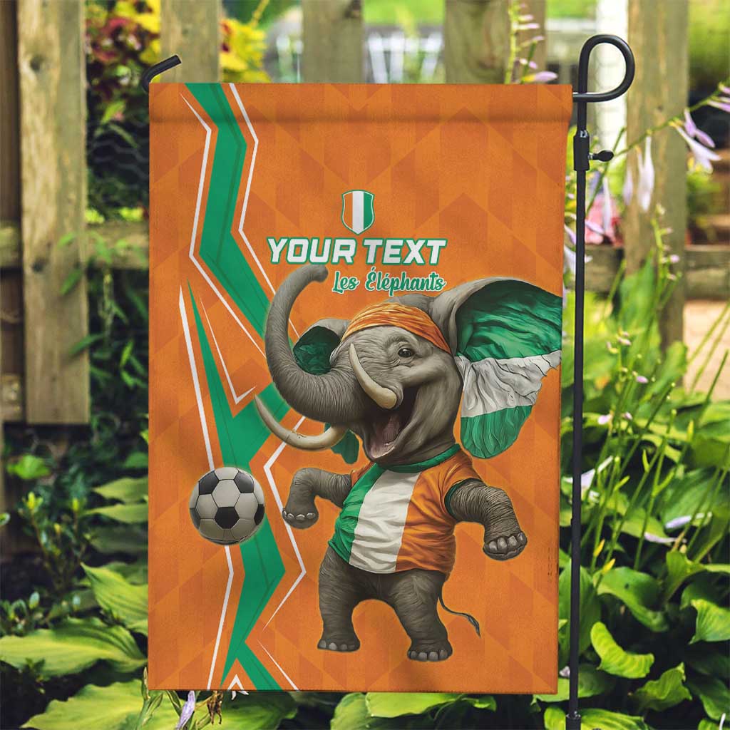 Custom Ivory Coast Football Garden Flag Go Les Elephants