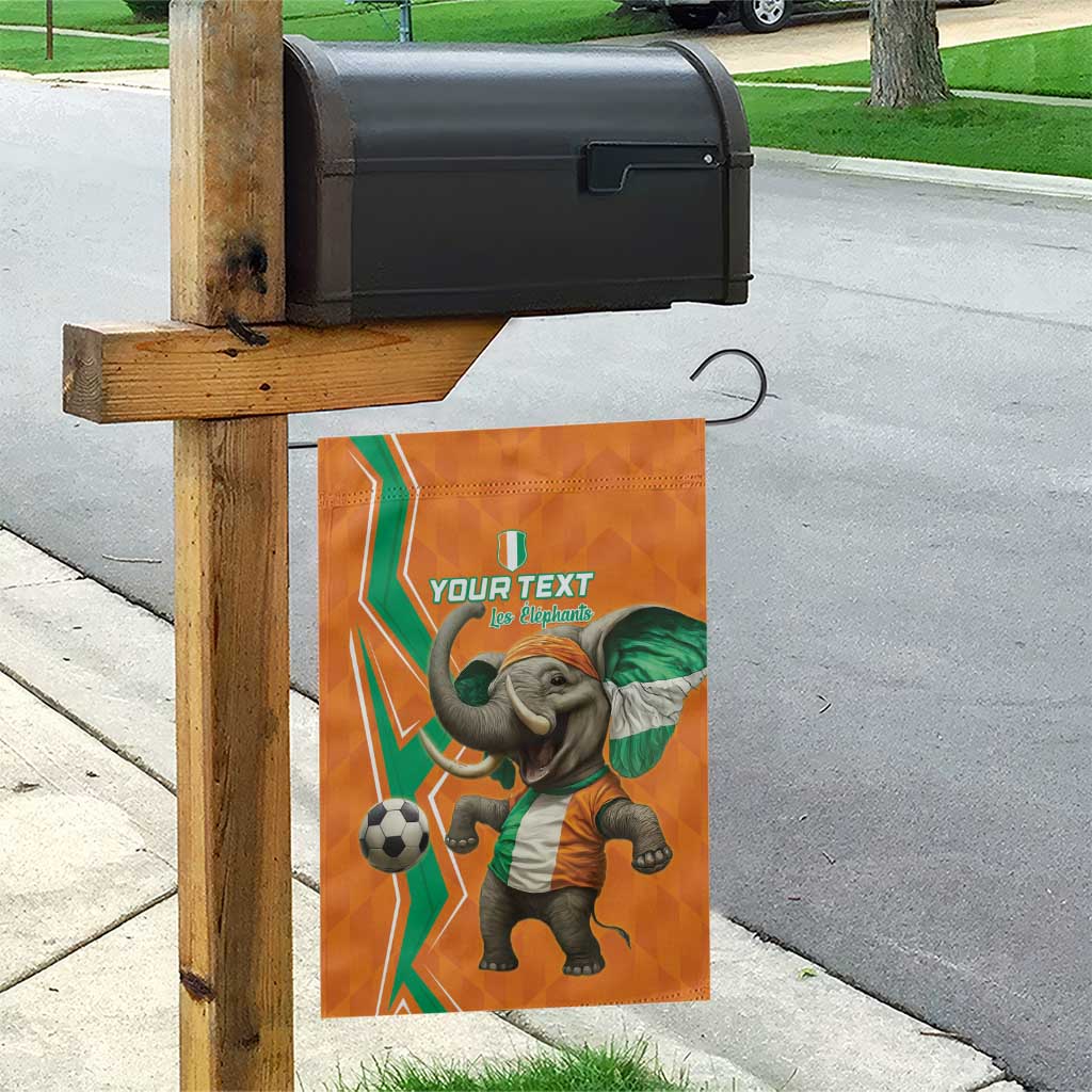 Custom Ivory Coast Football Garden Flag Go Les Elephants