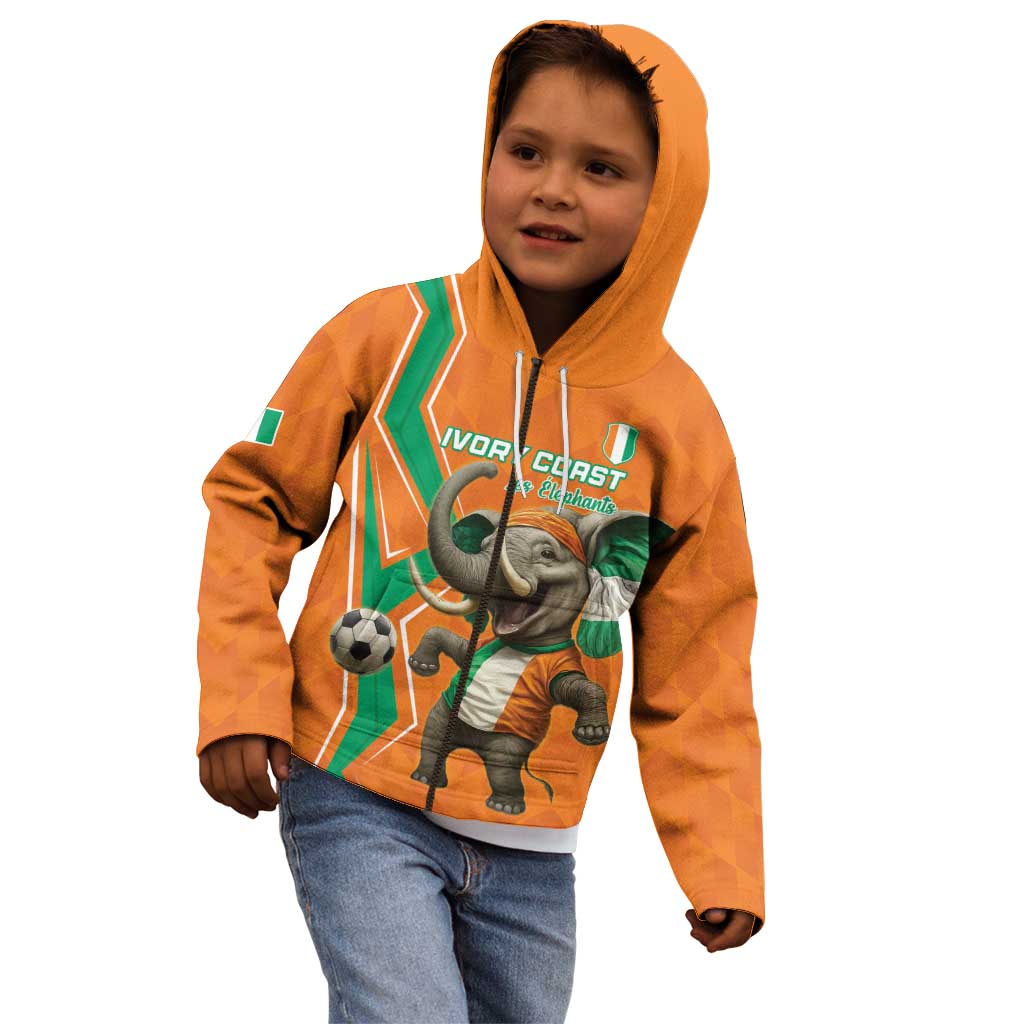 Custom Ivory Coast Football Kid Hoodie Go Les Elephants