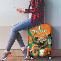 Custom Ivory Coast Football Luggage Cover Go Les Elephants