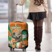 Custom Ivory Coast Football Luggage Cover Go Les Elephants