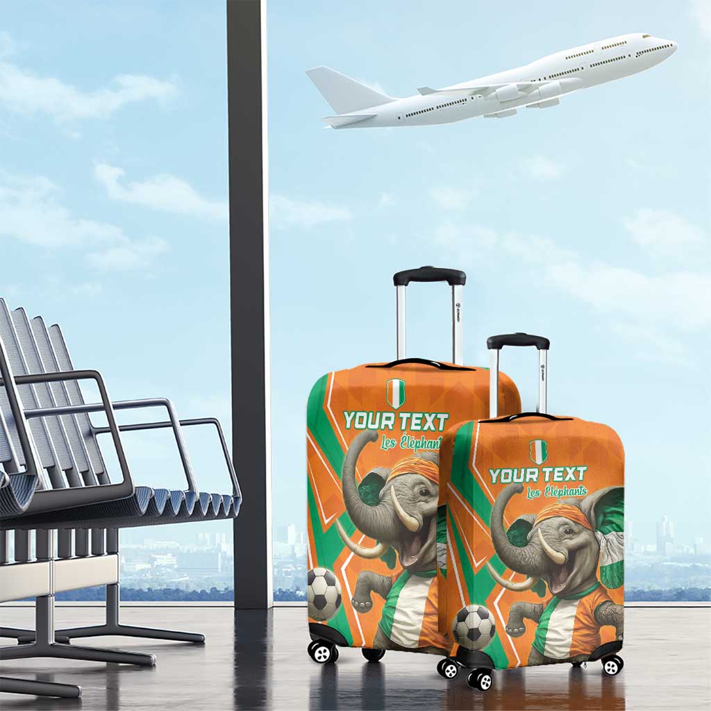 Custom Ivory Coast Football Luggage Cover Go Les Elephants