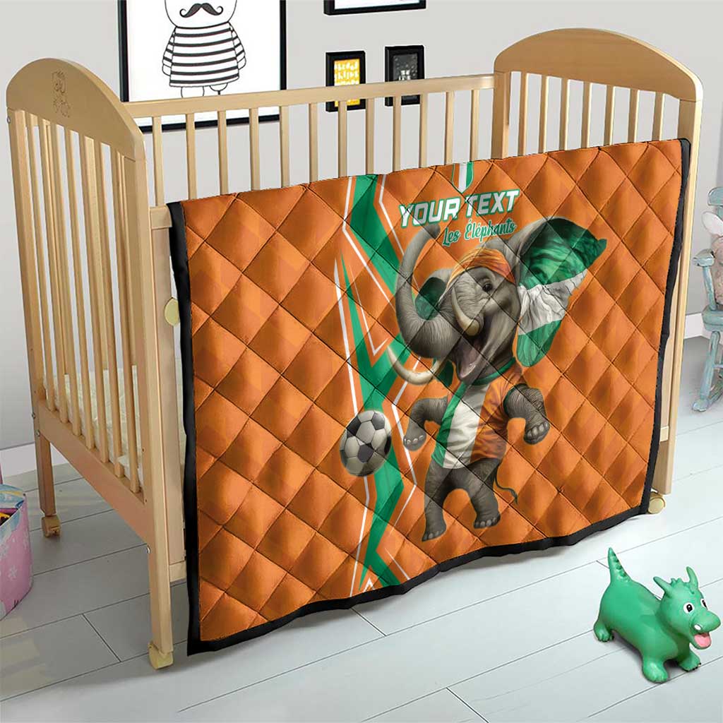 Custom Ivory Coast Football Quilt Go Les Elephants - Wonder Print Shop