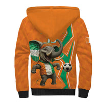 Custom Ivory Coast Football Sherpa Hoodie Go Les Elephants - Wonder Print Shop