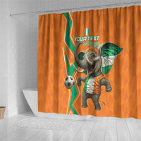 Custom Ivory Coast Football Shower Curtain Go Les Elephants - Wonder Print Shop