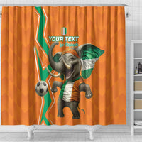 Custom Ivory Coast Football Shower Curtain Go Les Elephants - Wonder Print Shop