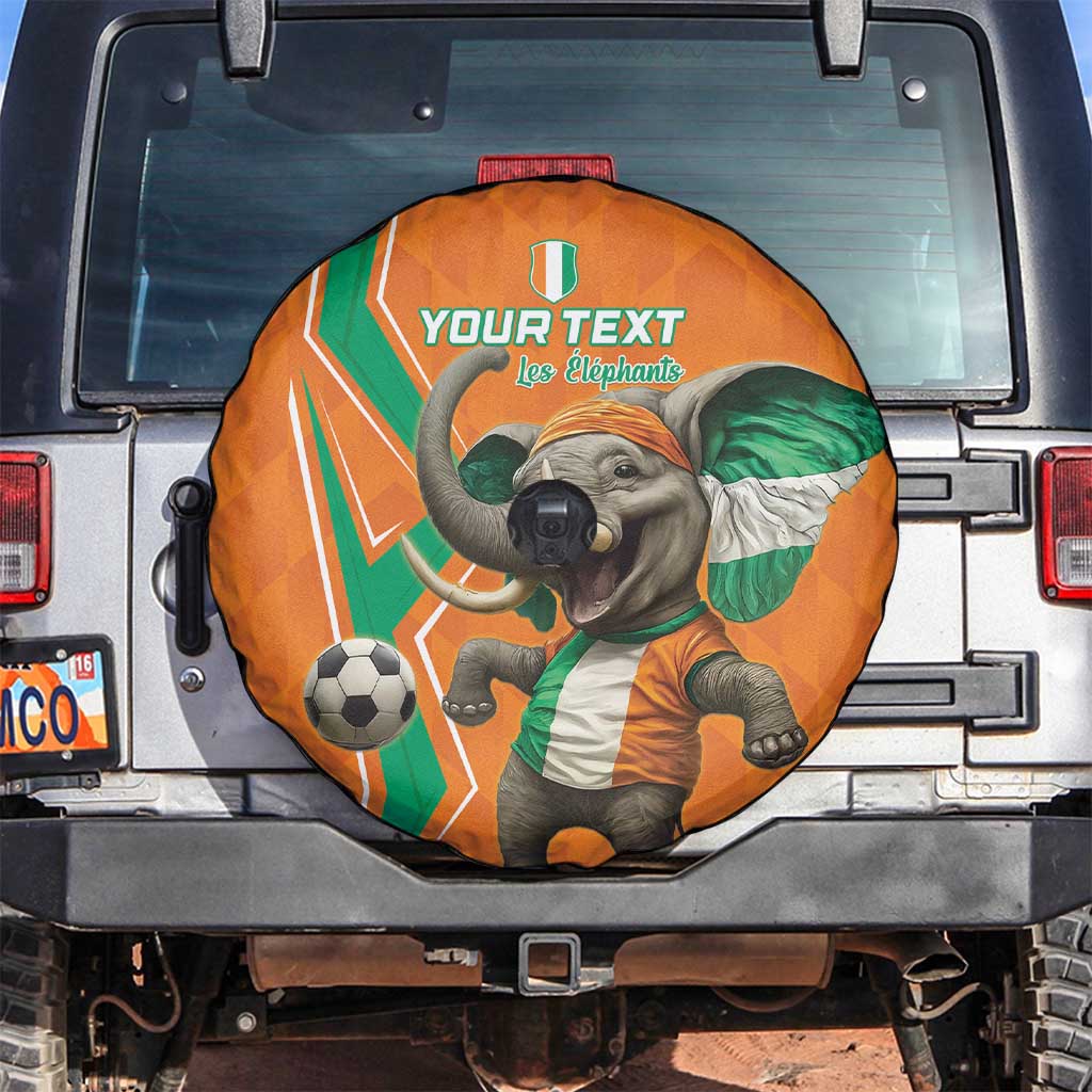 Custom Ivory Coast Football Spare Tire Cover Go Les Elephants - Wonder Print Shop