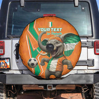 Custom Ivory Coast Football Spare Tire Cover Go Les Elephants - Wonder Print Shop