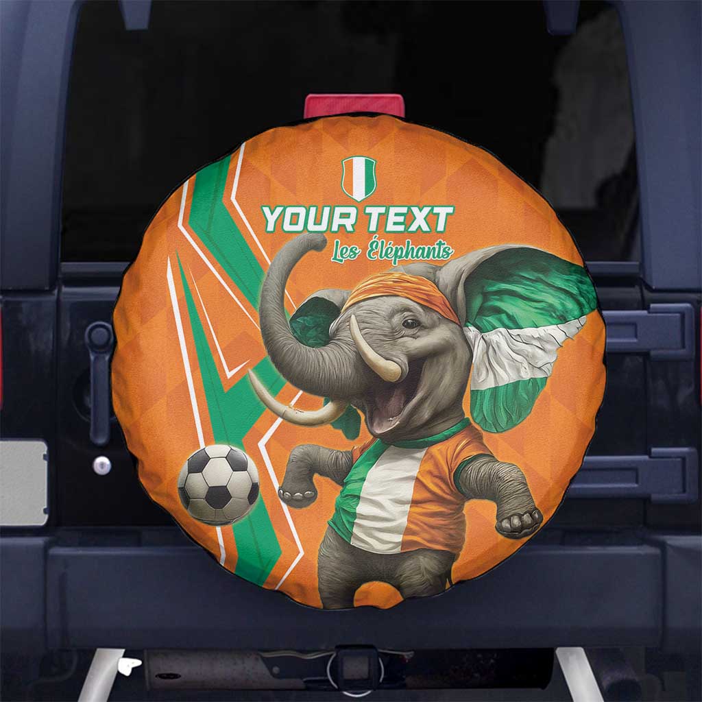 Custom Ivory Coast Football Spare Tire Cover Go Les Elephants - Wonder Print Shop