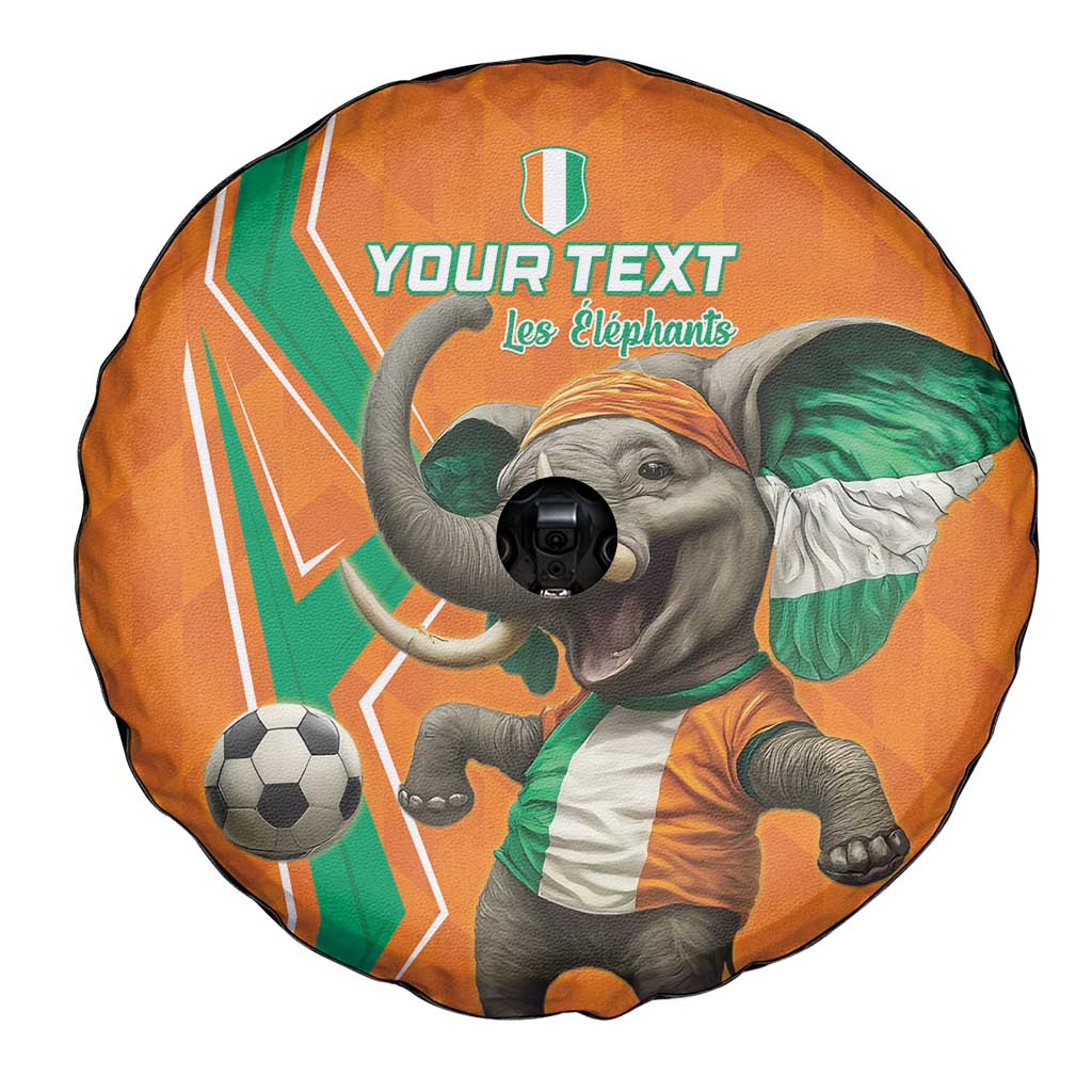 Custom Ivory Coast Football Spare Tire Cover Go Les Elephants - Wonder Print Shop