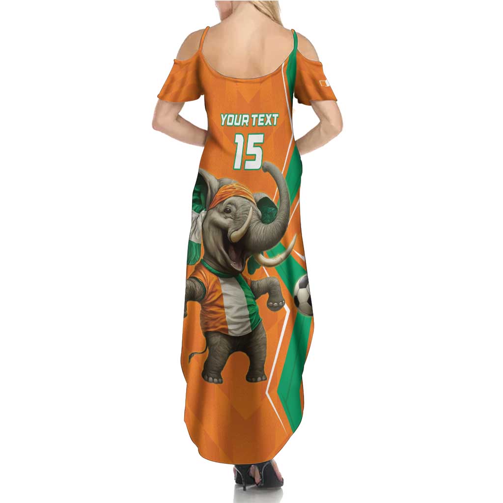 Custom Ivory Coast Football Summer Maxi Dress Go Les Elephants - Wonder Print Shop