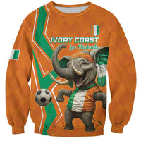 Custom Ivory Coast Football Sweatshirt Go Les Elephants - Wonder Print Shop