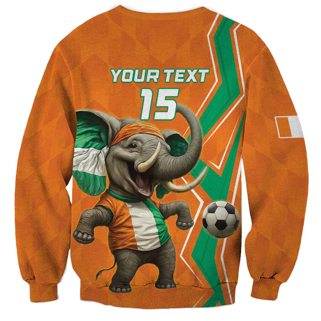 Custom Ivory Coast Football Sweatshirt Go Les Elephants - Wonder Print Shop