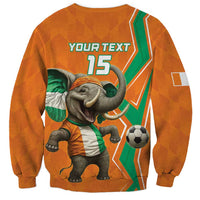 Custom Ivory Coast Football Sweatshirt Go Les Elephants - Wonder Print Shop