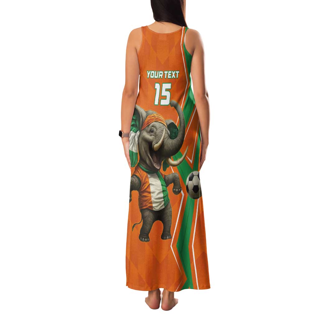 Custom Ivory Coast Football Tank Maxi Dress Go Les Elephants - Wonder Print Shop