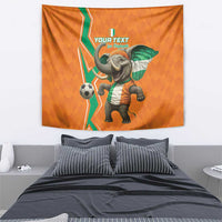 Custom Ivory Coast Football Tapestry Go Les Elephants - Wonder Print Shop