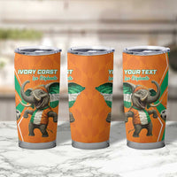 Custom Ivory Coast Football Tumbler Cup Go Les Elephants - Wonder Print Shop