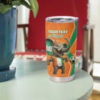 Custom Ivory Coast Football Tumbler Cup Go Les Elephants - Wonder Print Shop
