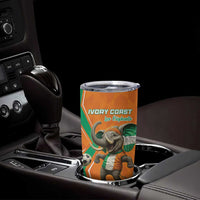 Custom Ivory Coast Football Tumbler Cup Go Les Elephants - Wonder Print Shop
